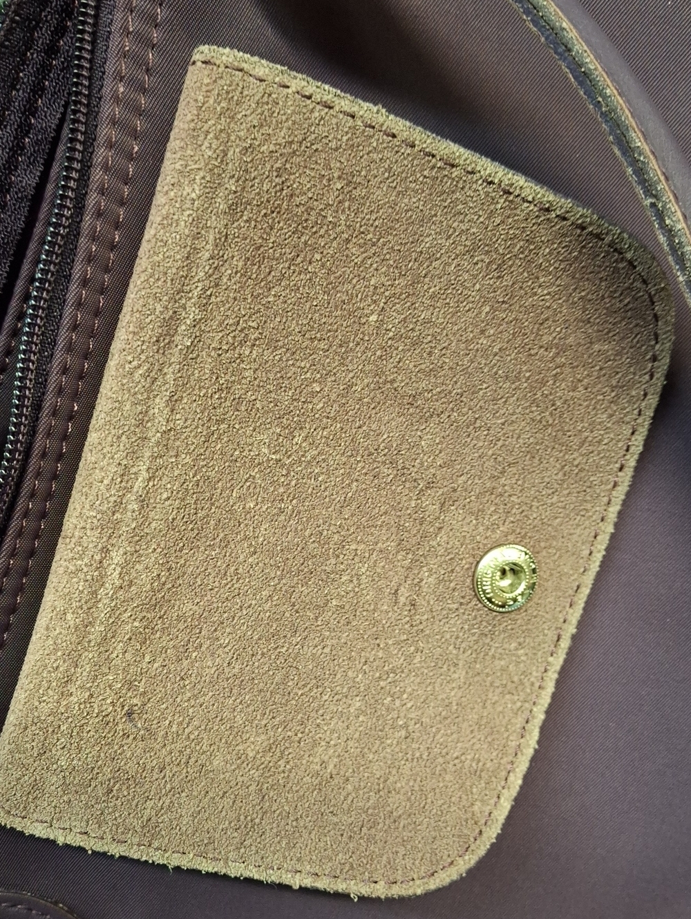 Longchamp Purple Nylon Tote with Leather Trim Preloved - Picture 5 of 16